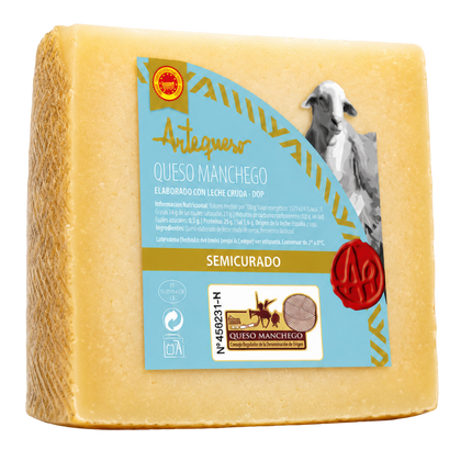 Artequeso Manchego Semicurado DOP 250 g
