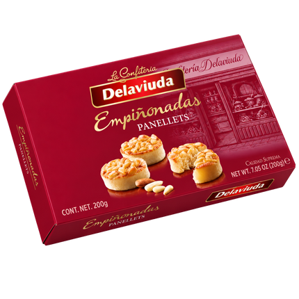 Delaviuda Empiñonadas 200 g Spaanse marsepein met amandel en pijnboompitten
