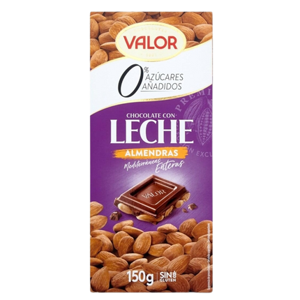 Valor Valor Suikervrije Melkchocolade met Amandelen