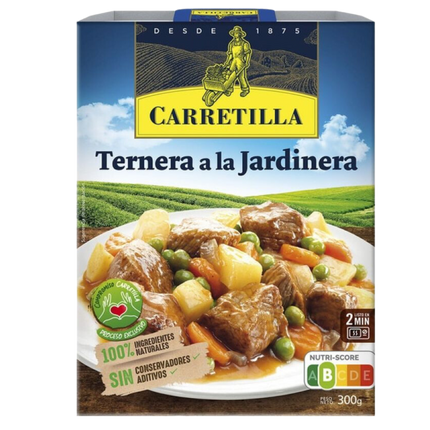 Carretilla ternera a la jardinera