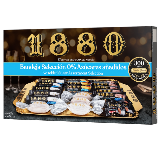 1880 Bandeja Selección 400 g met Spaanse turrón zonder toegevoegde suikers