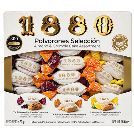 1880 Polvorones Selección 470 g met amandel, chocolade en citroen