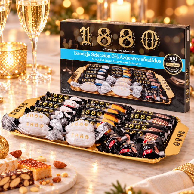 1880 Bandeja Selección 400 g met Spaanse turrón zonder toegevoegde suikers