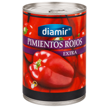 Diamir Pimientos Rojos Extra rode paprika in blik 185g