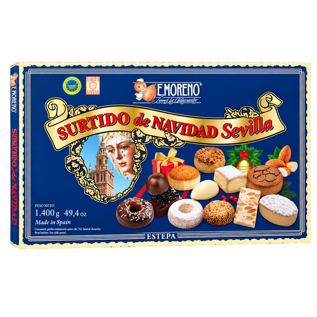 E. Moreno Surtido de Navidad Sevilla 1 kg met Spaanse kerstzoetigheden