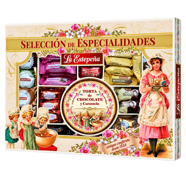 La Estepeña Surtido Especialidades 780 g met Spaanse kerstzoetigheden

