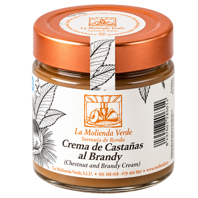 La Molienda Verde Crema de Castañas al Brandy 275 g Spaanse kastanjecrème met brandy
