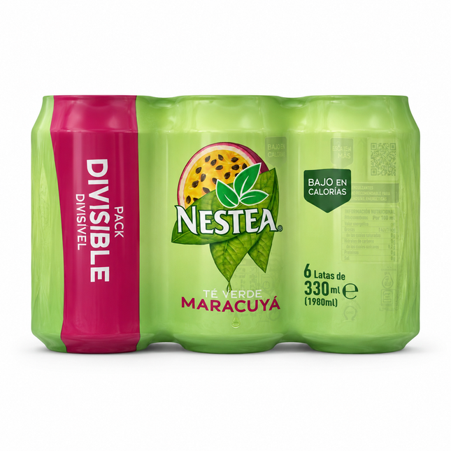 Nestea Té Verde Maracuyá 6-pack met 6 blikjes van 330 ml