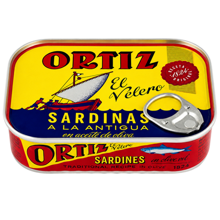 Ortiz Sardinas a la Antigua in olijfolie – 140 g