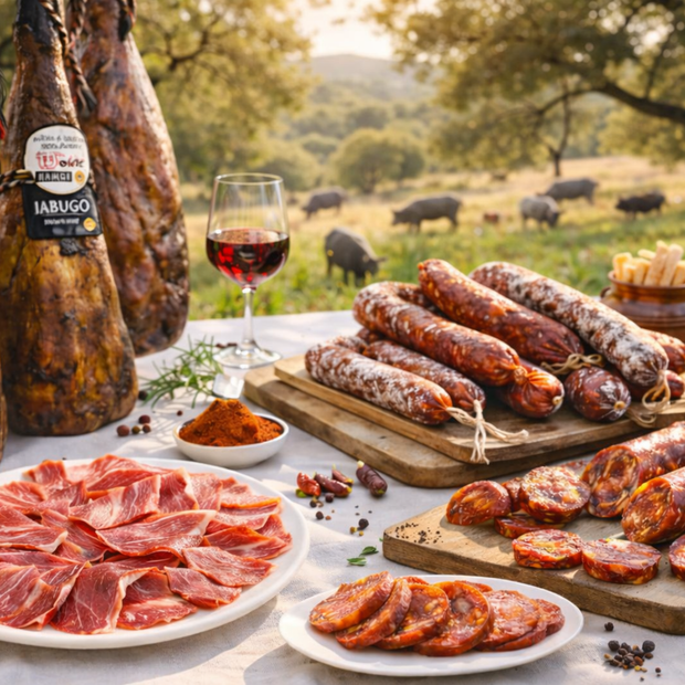 spaanse ham en worsten