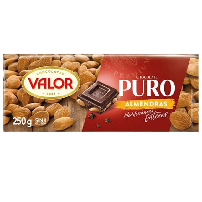 Valor Chocolade Puur met Hele Mediterrane Amandelen 