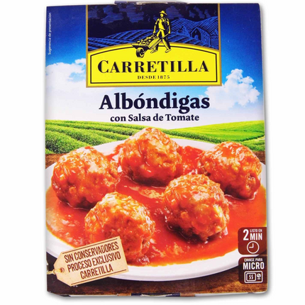 Carretilla Albóndigas con Salsa de Tomate