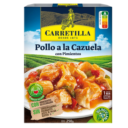 Carretilla Carretilla Pollo Cazuela con Pimiento