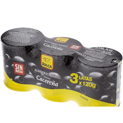 Jolca Zwarte Olijven Zonder Pit 3 Pack
