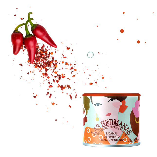 Las Hermanas La Vera Pikante Geroosterde Paprika Vlokken